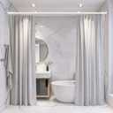 Shower Curtain Rod Tension No Drilling Adjustable 51-86 In, White
