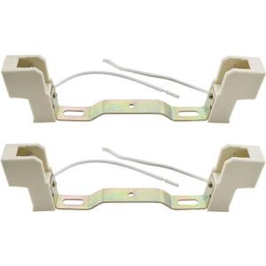 CHENJIN 2PCS R7S Ceramics Lamp Base Socket Lamp Holder Conveter Connector for T3 Halogen Light Bulb, 118 Mm