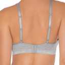 Fruit of the Loom Women's Wirefree Bralette, 38D, Heather Grey/White, 2 pack