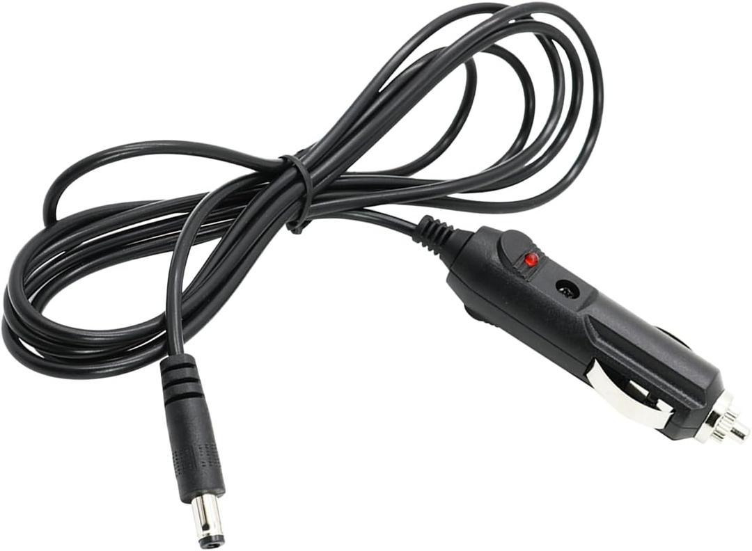 12V Car Charger Adapter, Car Cigarette Lighter Male Plug to DC Connector, Power Cable Compatible with Neck Back Massage Cushions/Portable DVD Players/Cars Refrigerators/Cameras (1PC)
