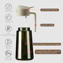 SWEET VIEW 2PCS Olive Oil Dispenser and Oil Sprayer 16oz/470ml Glass Light-Proof Oil Pourer for Kitchen Air Fryer, Cooking, Salad, and BBQ, with Stickers