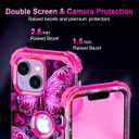Miqala Compatible with iPhone 13 Case,iPhone 14 Case,Glow in The Dark Three Layer Heavy Duty Shockproof Hard Plastic Bumper+Soft Silicone Protective Case for iPhone 13/14 6.1 inch,All Purple