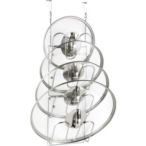 YQh The-Cabinet Pot Lid Organizer, Door Mounted Pot cover rack,Pot Lid Storage, Cabinet-Hanging Type Pot Lid Rack,304 stainless steel Pot cover support in kitchen, cabinet and food cabinet