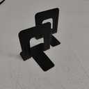 Business Source Heavy-Gauge Steel Bookends - 5.3" Height x 5" Width x 4.8" Depth - Black - 2 pack