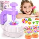 windpaint Fabric Flower Bouquets Toys, Christmas Gifts DIY Craft Kits Toys for Kids, Arts & Crafts for Girls 3 4 5 6 7 8 9 10 Years Old Toddler, Educational Learning Preschool Birthday Gifts(Purple)