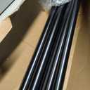 KAMANINA 1 Inch Double Curtain Rod 72 to 144 Inches(6-12 Feet), Black Telescoping Curtain Rods for Windows 66 to 120 Inches, Heavy Duty Drapery Rod with Round Finials