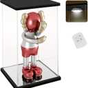 NONEMEY Clear Acrylic Display Case with Remote Control Light for 1000% Bearbrick, Dustproof Model Showcase Organizer Box, Display Case for Collectibles Bearbrick (15.71230inch,403076cm)