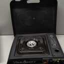 Vivicreate 8500 BTU Portable Butane Gas Stove for Camping Cooking Outdoor, Lightweight Portable Stove Burner with Auto Ignition, Estufa de Gas Porttil para Camping al Aire Libre(Black)