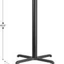 Flash Furniture Beverly 30'' x 30'' Restaurant Table X-Base with 3'' Dia. Bar Height Column
