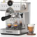 Espresso Machine with Milk Frother, Barista Coffee Machine, Cappuccino/Latte Maker, Espresso Coffee Machine for Home (20Bar Stainless Espresso Maker with Display)