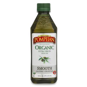 2 x Pompeian USDA Organic Smooth Extra Virgin Olive Oil, Contains Polyphenols, First Cold Pressed, 16 Fl Oz (EXP 10/25/25)