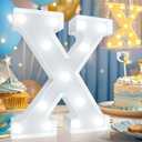 Pooqla LED Marquee Letter Lights, Warm White and Cool White Decorative Lighted Letters, Light Up Alphabet Letters for Boys Girls, Party, Wedding, Bar, Night Light, Birthday Decoration, Letter X