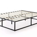 14" Joseph Platform Bed Frame Black, Queen - Zinus