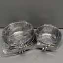 2Pcs Stainless Steel Bird Feeding Bowls, Small Bird Feeding Cup, Stainless Steel Parrot Food Bowl Cage with Holder, Parrot Cage Water Feeder, Pet Cage Cup Holder (Dia 3.93", 4.72",)