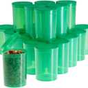 Juvale Empty Pill Container with Pop Top Cap - 20 Pack, 30 Dram, Green - Plastic Vials with Caps for Travel Medicine Containers & Home Use