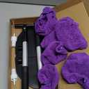 Baderke 10 Pcs Windshield Cleaner Tool Car Window Cleaning Supplies with Extendable Handle Include 6 Washable Microfiber Bonnets 2 Empty 60ml Spray Bottle Glass Wiper Kit(Purple)