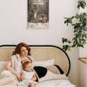 GDJIEGBC Winter Reindeer Christmas Wall Art Decor, Rustic Christmas Decor, Snowy Reindeer Forest Winter Landscape Poster Hanging Wall Decoration for Home Bedroom Living Room, 12x16 Inches (color 10)