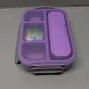 Bento Box, Lunch Box Kids, 1300ML with 4 Compartment&Food Picks Cake Cups, Containers for Adults/Kids/Toddler, Leak-Proof, Microwave/Dishwasher/Freezer Safe(Purple)