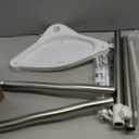 SONGMICS Corner Shower Caddy Tension Pole, 4-Tier Rust-Resistant Shower Organizer, Shower Shelf, Drill-Free, 35.8 to 118.1 Inches, Height Adjustable Trays, for Bathroom, Cloud White UBCB008W01