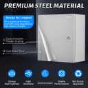 Steel Electrical Junction Box, 24 x 24 x 8 Waterproof & Dustproof Electrical Enclosure, Outdoor & Indoor Universal Project Box with Lock & Mounting Plate