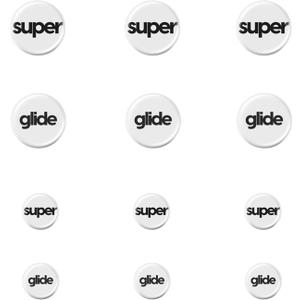 Superglide Glass Mouse Skates  Consistent Controllable Glide, Polished Round Edge, Super Balanced Gaming Mouse Feet with Durable Sole for Universal 6mm + 9mm 12pcs (TypeC, White)