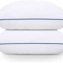Bed Pillows for Sleeping, 2 Pack, Cooling Hotel Quality Quality with Premium Soft Down Alternative Fill for Back, Stomach or Side Sleepers, 17x26Inches (White)