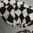 2 Pcs Halloween Clown Accessories for Women Pierrot Clown Hat Headband Jester Hat Vintage Clown Collar Ruffle Collar (Black&white)