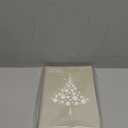 Tree-Free Greetings Holiday Greeting Cards, White Christmas Tree, Vintage Brown Recycled Paper, Boxed Note Card Set, 10-Pack (HB93307)
