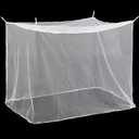 4 Corners Mosquito Net for Mosquiteros para Camas Bed Canopies Netting Bed Drapes Rectangular Mosquito Mesh for Camping Home Outdoor Travel(White A,L79 X W71 X H67 Inch,No-Opening)