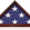 Flag Case for Burial Flag - Freestanding or Wall Mount Flag Display Case for Burial Flag - Folded 9.5 X 5 Foot Flag -Shatter & Scratch Resistant Trophy-Grade Thick Acrylic Front (Standard)