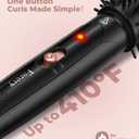 Farery 1.5 Inch Curling Iron Brush, Heated Round Brush for Loose Bouncy Curls, Hot Brush with Anti-Scald Hard Bristles, Dual Voltage Travel Hair Tool with 360 Swivel Cord, 410F Fast Heat