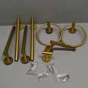 Brushed Gold Towel Bar Set 6Pieces Bathroom Hardware Accessories Set Towel Rack Set for Bathroom SUS304 Stainless Steel Toilet Paper Holder Wall Mounted, 23.6 Inch