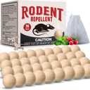 Rodent Repellent 36 Balls, Mouse Repellent Indoor for House, Car & Garage Safe & Natural Peppermint Oil Moth Balls for Rodents, Rat & Mice Repellent for Home, Office, & Outdoors