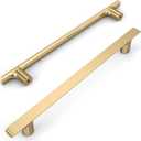 Amerdeco 10 Pack Champagne Bronze Cabinet Pulls 10 Inch(256MM) Hole Centers Kitchen Cabinet Handles Hardware Kitchen Handles for Cabinets Cupboard Handles Drawer Pulls ZH0028