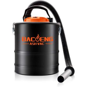 BACOENG Ash Vacuum, 4 Gallon Ash Vacuum for Pellet Stoves, Fireplaces Ash Vacuum Cleaner, for Wood Stove, Pellet Grill