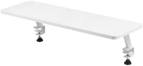 SUZEPER Computer Monitor Stand Riser,clamp On Desk Shelf,floating Desk Shelf,29.5 Inch Ergonomic Desk Shelf,printer Stand,desktop Organizer For Computer,laptop,printer(29.5“Lx9.8 W, White)