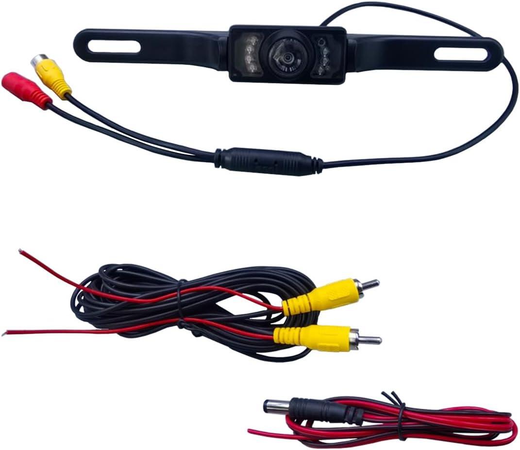 Car License Plate Backup Camera, Wide-Angle Night Vision LED Camera, 8-Light Infrared Vehicle Camera, Dustproof, Waterproof, Shockproof, Anti-Fog, High-Definition Car Rear View Camera (LP3-8 Light)