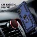 2 x for Galaxy A13 LTE 4G Case,(NOT for 5G) with Screen Protector,[Military Grade] 16ft. Drop Tested Cover with Magnetic Kickstand Car Mount Protective Case for Galaxy A13 4G, Blue