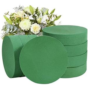 Crafare 7.5Inch 4 Pack Round Wet Floral Foam Bricks DIY Floral Blocks for Spring Flower Arrangement and Wedding Holiday Decoration Crafare 7.5Inch 4 Pack Round Wet Floral Foam Bricks DIY Floral Blocks for Spring Flower Arrangement and Wedding Holiday Decoration