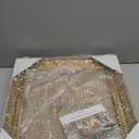 Antique Gold 12x12 Canvas Frame, Solid Wood Baroque Ornate Art Frame for Oil Paintings Prints Pictures Posters, Finished Open Back Frame, No Back & Cover (Gold)