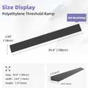 Henka 1.6" Rise Threshold Ramps for Doorways, Wheelchair Ramp for Home Steps, Door Threshold Ramp with Anti-Slip Surface (Color: Black, Size: 39x3.94x1.6in)