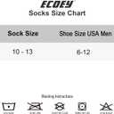 ECOEY Men's Merino Wool Cushioned Hiking Trekking Crew Socks 4 Pairs, Middle Calf Length with Moisture Wicking (10-13, Camel)