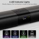 Sound Bar for Smart TV, 80W Soundbar with Four Woofers, Dual Horn Tweeters, 2.0 Channel TV Speaker, 2 in 1 Detachable Design, BT/ARC/AUX/Optical Connection, Surround Sound System for TV