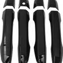 Partuto Exterior Door Handle Cover Trim Door Handle Cover for Honda Civic 10th 2016-2021 Gloss Black ABS 1 Set