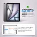 Deppa for iPad Air 11-inch M4/M3/M2 (2026/2025/2024, 8th/7th/6th Gen) Screen Protector with Easy Installation Kit Face ID & Apple Pencil Compatible, Anti-Glare, Scratch-Resistant, Full Coverage, HD Clear
