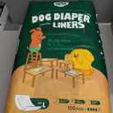PAWPANG Disposable Dog Diaper Liners Booster Pads for Male & Female Dogs, 100ct, 5 Sizes Options, Doggie Diaper Inserts fit Most Types of Dog Diapers - Pet Belly Bands & Male Wraps (Large(100ct)) (Standard Pack)