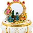 QIFU Furniture Dressing Table Hand Painted Enamel Jeweled Trinket Box Hinged, Unique Gift for Family (#2)