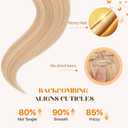 6PCS Clip in Hair Extensions Real Human Hair Short Clip in Extensions for Women Short Straight Hairpieces to Add Volume and Highlights 10 Inch Ash Blonde & Bleach Blonde