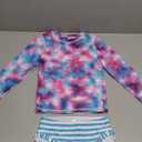 UMELOK Toddler and Little Girls Rash Guard Sets with Bikini Bottoms Swimwear (8 Years, Blue, Tie Dye)