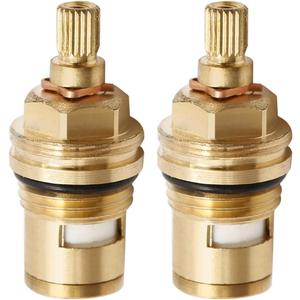 Ceramic Stem G1/2" Ceramic Disc Cartridge Hot and Cold Stem for Standard Faucets Bathroom Kitchen, Lead Free